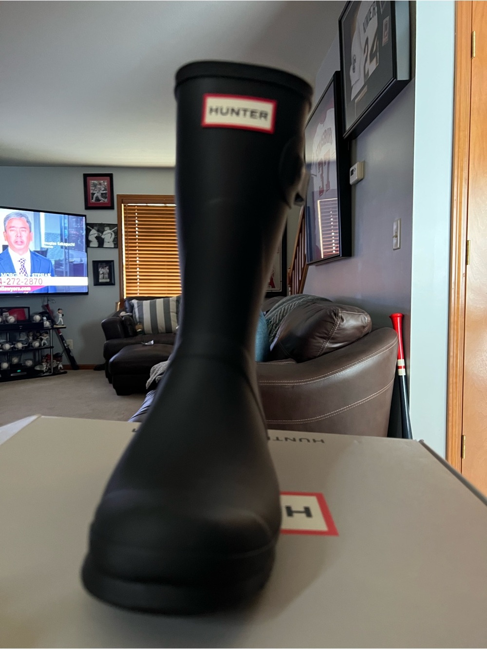 Hunter W Original Short Rain Boot in Black